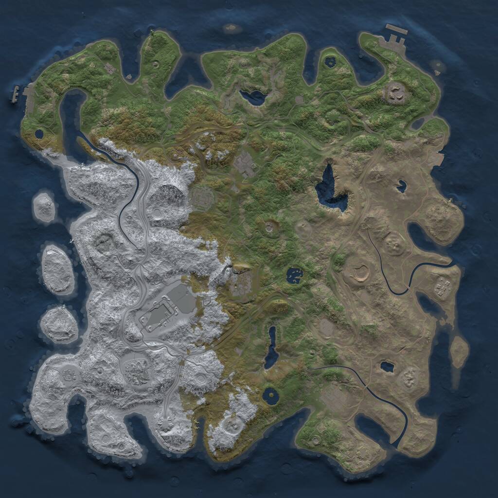 Rust Map: Procedural Map, Size: 4500, Seed: 20240307, 16 Monuments