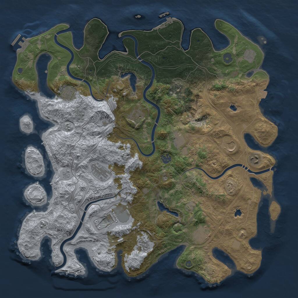 Rust Map: Procedural Map, Size: 4500, Seed: 20240307, 19 Monuments