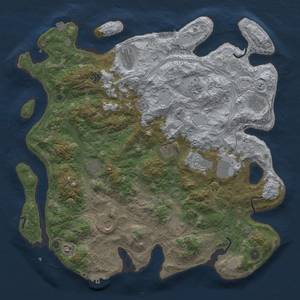Thumbnail Rust Map: Procedural Map, Size: 4500, Seed: 1448509540, 19 Monuments
