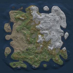 Thumbnail Rust Map: Procedural Map, Size: 4300, Seed: 70320243, 19 Monuments