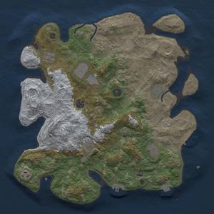 Thumbnail Rust Map: Procedural Map, Size: 3750, Seed: 249111155, 18 Monuments