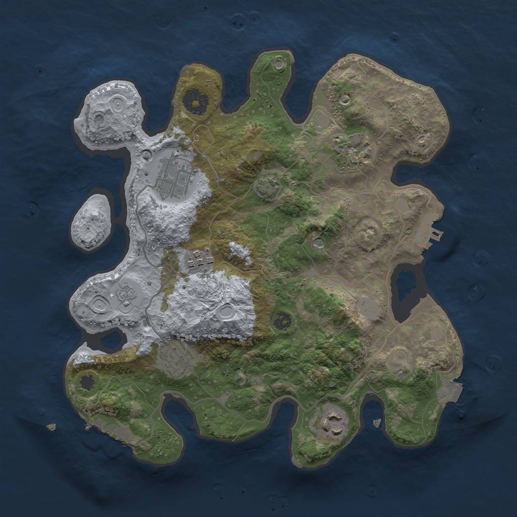 Rust Map: Procedural Map, Size: 3000, Seed: 235501358, 13 Monuments
