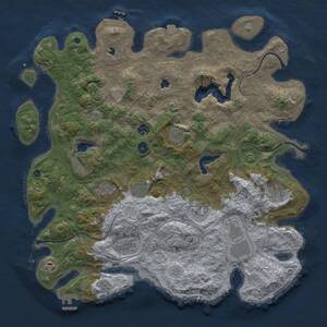Thumbnail Rust Map: Procedural Map, Size: 4500, Seed: 83755283, 16 Monuments