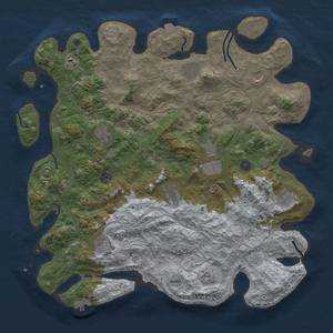 Thumbnail Rust Map: Procedural Map, Size: 4500, Seed: 83755283, 18 Monuments