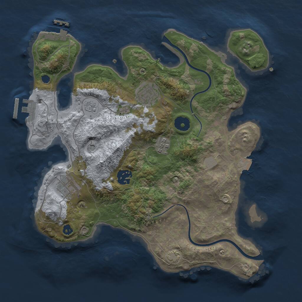 Rust Map: Procedural Map, Size: 3003, Seed: 6739, 10 Monuments