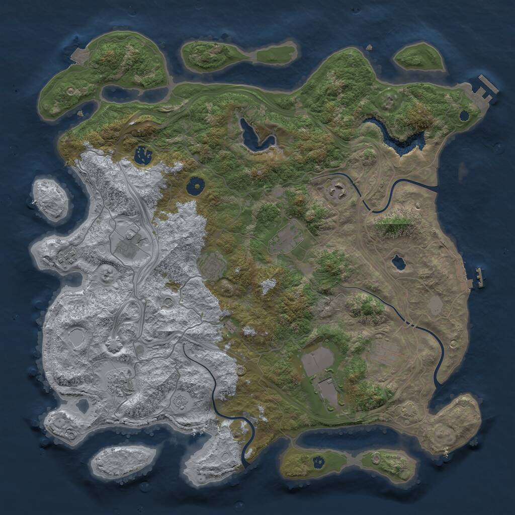 Rust Map: Procedural Map, Size: 4250, Seed: 2089279757, 15 Monuments
