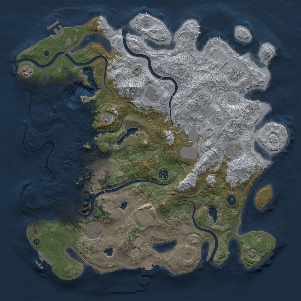 Rust Map: Procedural Map, Size: 4500, Seed: 76561199, 17 Monuments