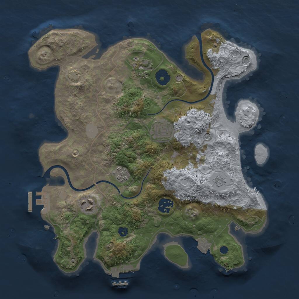 Rust Map: Procedural Map, Size: 3000, Seed: 21269420, 11 Monuments