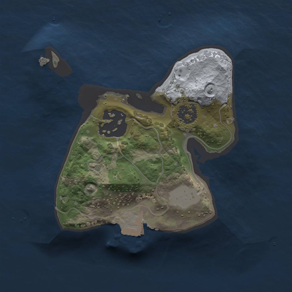 Rust Map: Procedural Map, Size: 1500, Seed: 39279, 4 Monuments