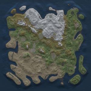 Thumbnail Rust Map: Procedural Map, Size: 4500, Seed: 1162156500, 19 Monuments