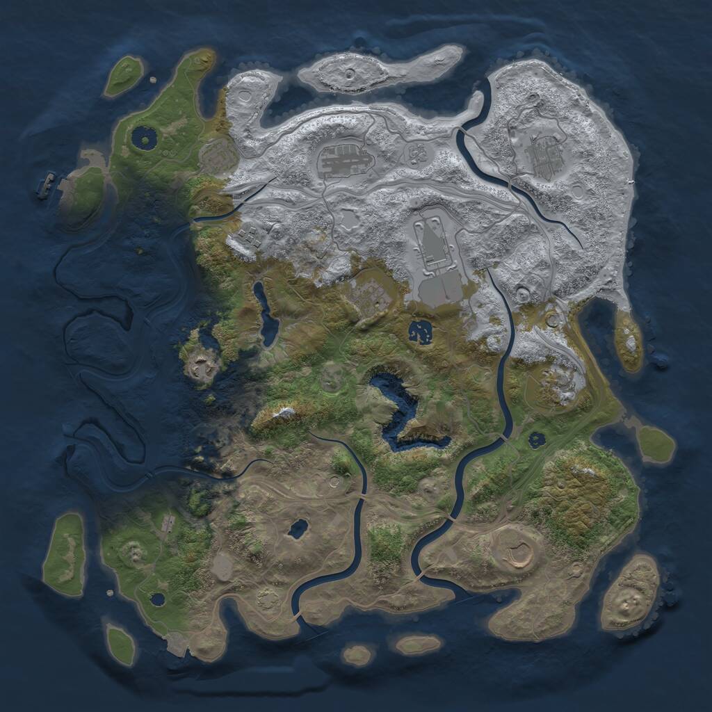 Rust Map: Procedural Map, Size: 4250, Seed: 6737363, 15 Monuments