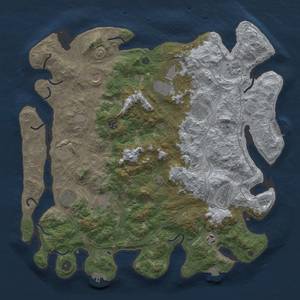 Thumbnail Rust Map: Procedural Map, Size: 4500, Seed: 1863174295, 19 Monuments