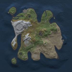 Thumbnail Rust Map: Procedural Map, Size: 2500, Seed: 645277381, 8 Monuments