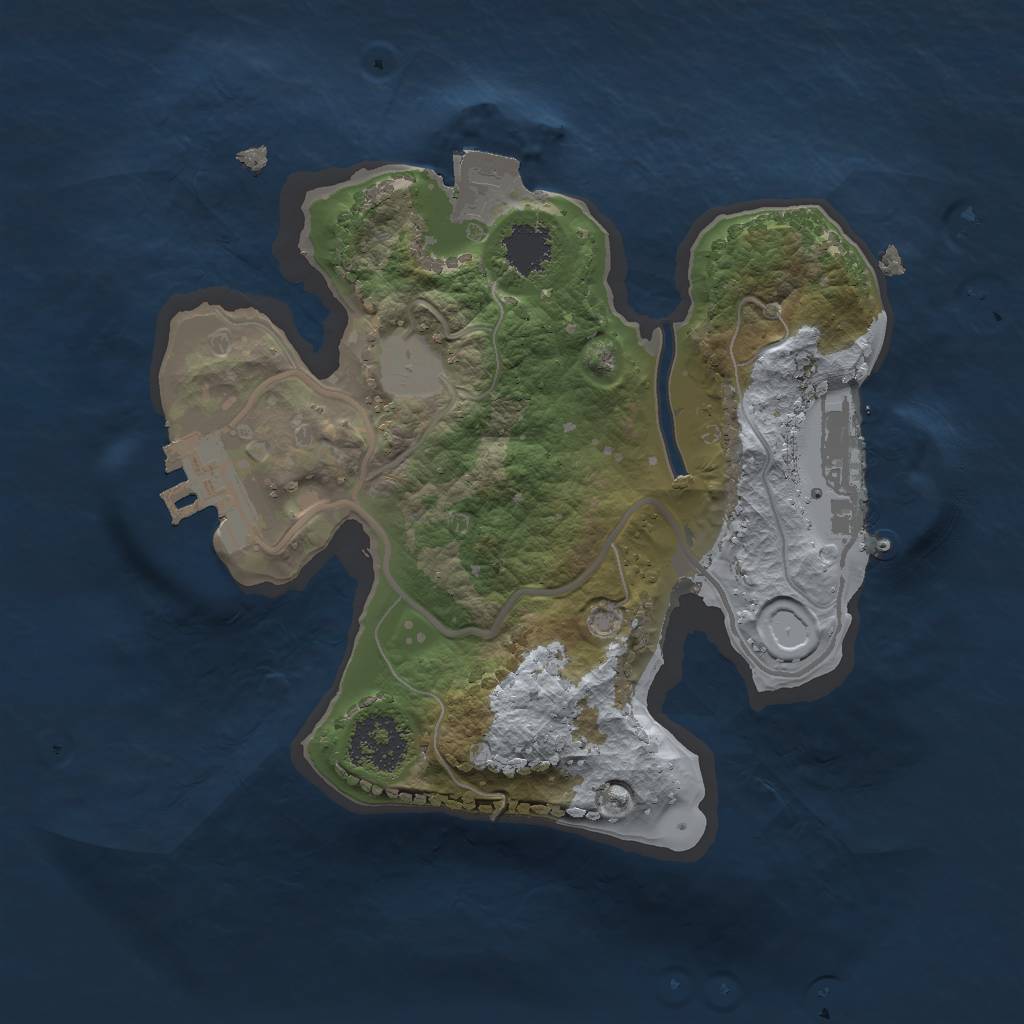 Rust Map: Procedural Map, Size: 1800, Seed: 712372, 5 Monuments