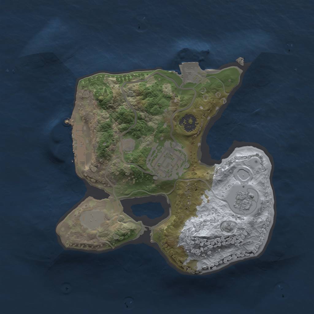 Rust Map: Procedural Map, Size: 1875, Seed: 57705056, 6 Monuments