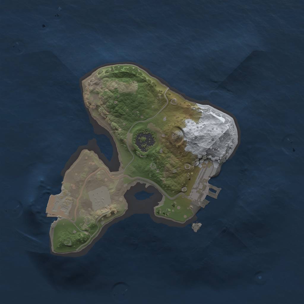 Rust Map: Procedural Map, Size: 1600, Seed: 159833423, 4 Monuments