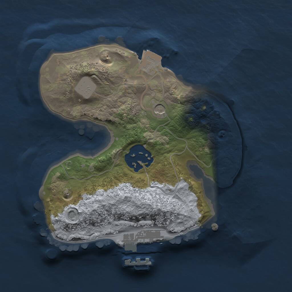 Rust Map: Procedural Map, Size: 1700, Seed: 34550455, 4 Monuments