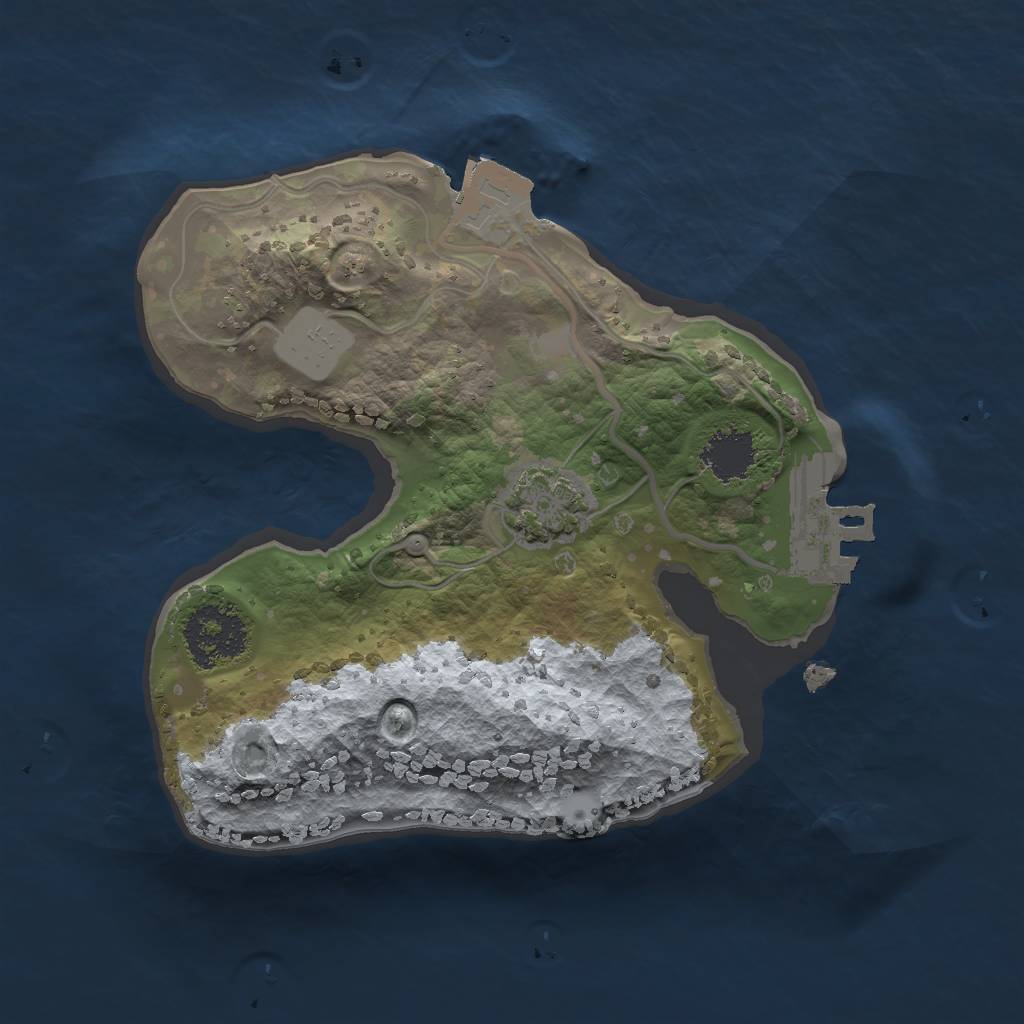 Rust Map: Procedural Map, Size: 1700, Seed: 34550455, 5 Monuments