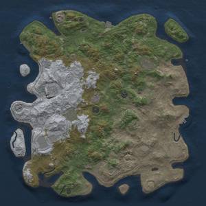 Thumbnail Rust Map: Procedural Map, Size: 4500, Seed: 1467872443, 19 Monuments