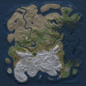 Thumbnail Rust Map: Procedural Map, Size: 4500, Seed: 1132097998, 16 Monuments