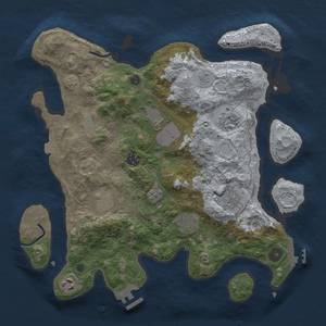 Thumbnail Rust Map: Procedural Map, Size: 3500, Seed: 78713425, 16 Monuments