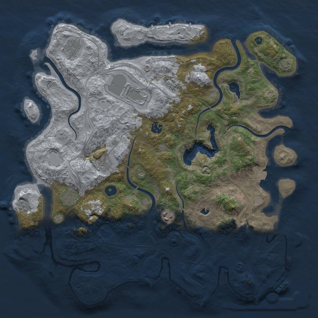 Rust Map: Procedural Map, Size: 4250, Seed: 1832065914, 14 Monuments