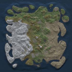 Thumbnail Rust Map: Procedural Map, Size: 4250, Seed: 52474122, 19 Monuments