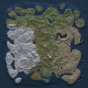 Thumbnail Rust Map: Procedural Map, Size: 4250, Seed: 52474122, 15 Monuments