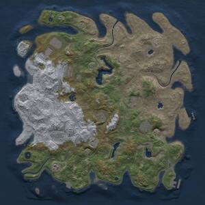 Thumbnail Rust Map: Procedural Map, Size: 4500, Seed: 576285375, 15 Monuments