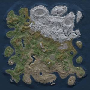 Thumbnail Rust Map: Procedural Map, Size: 4000, Seed: 1786003640, 15 Monuments