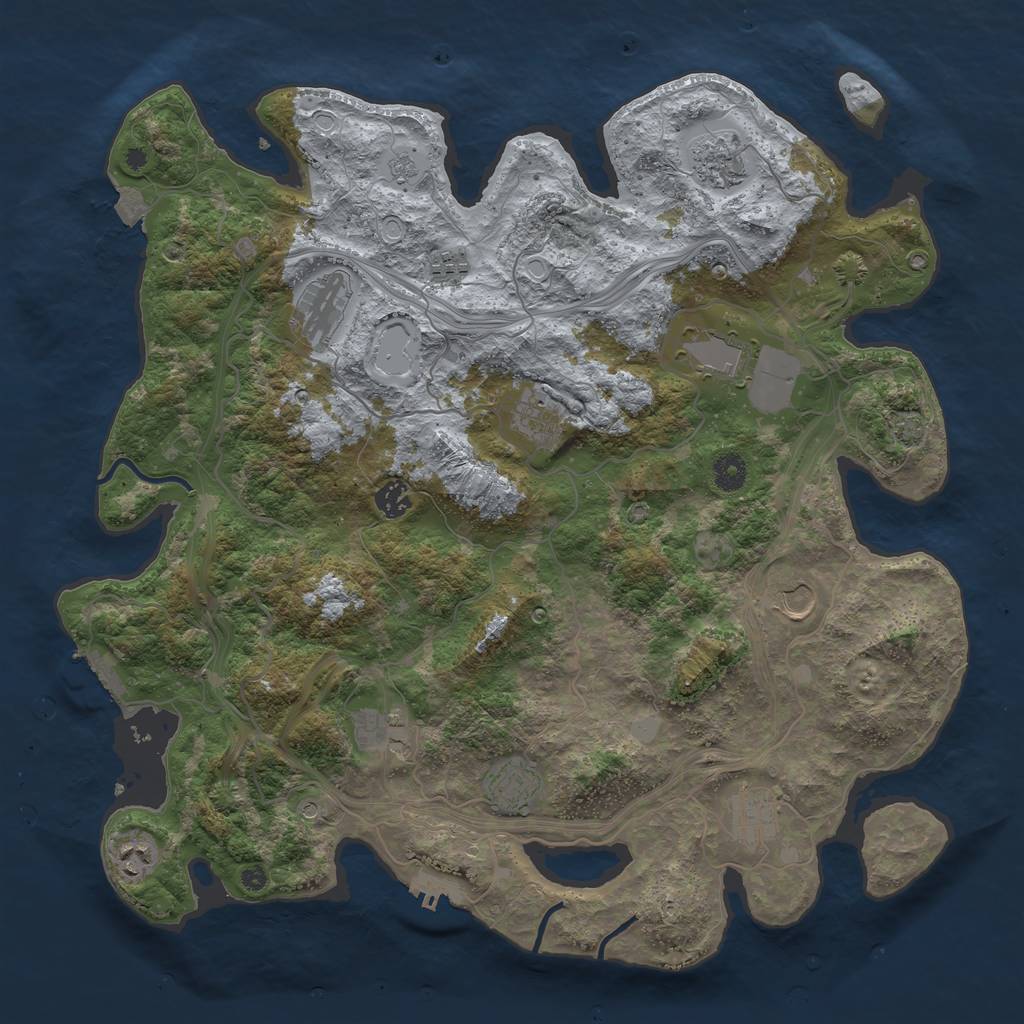 Rust Map: Procedural Map, Size: 4250, Seed: 636462978, 19 Monuments