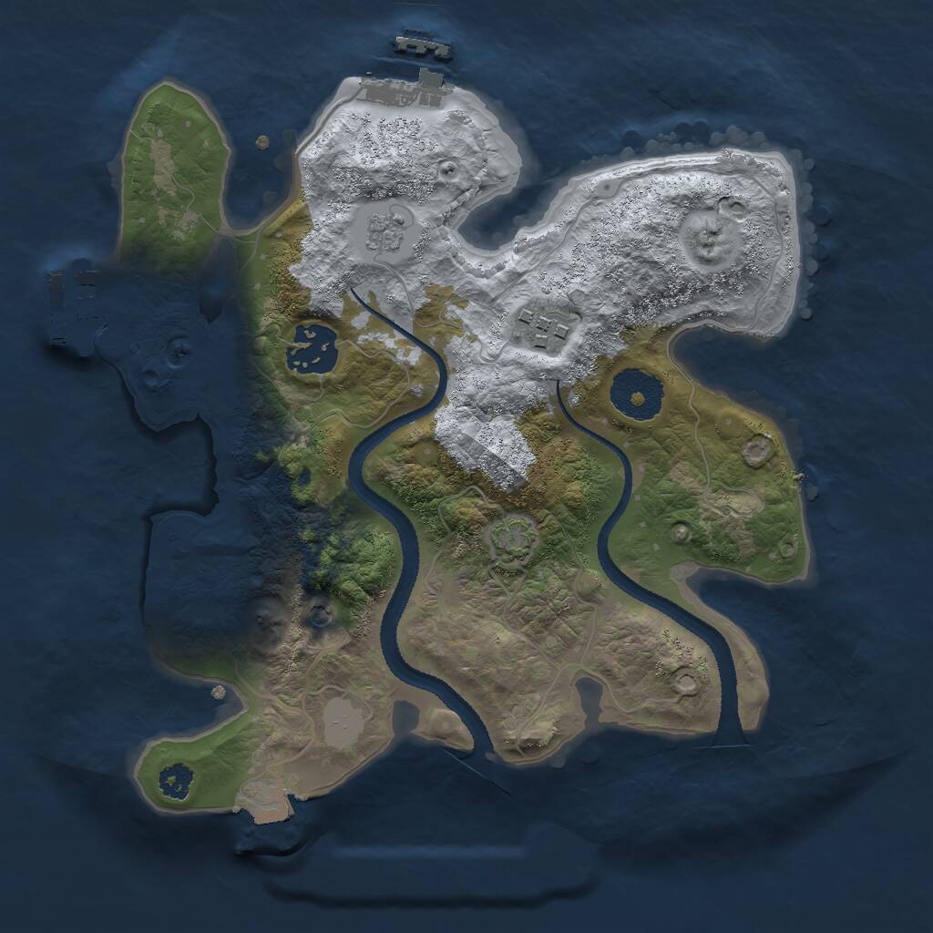 Rust Map: Procedural Map, Size: 2700, Seed: 6969420, 8 Monuments