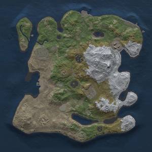 Thumbnail Rust Map: Procedural Map, Size: 3000, Seed: 2464951, 14 Monuments
