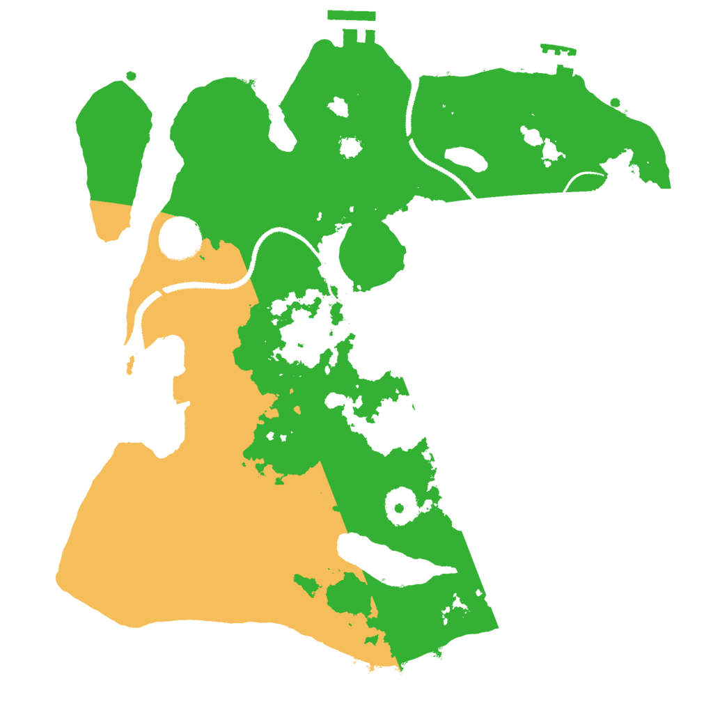 Biome Rust Map: Procedural Map, Size: 3000, Seed: 2464951