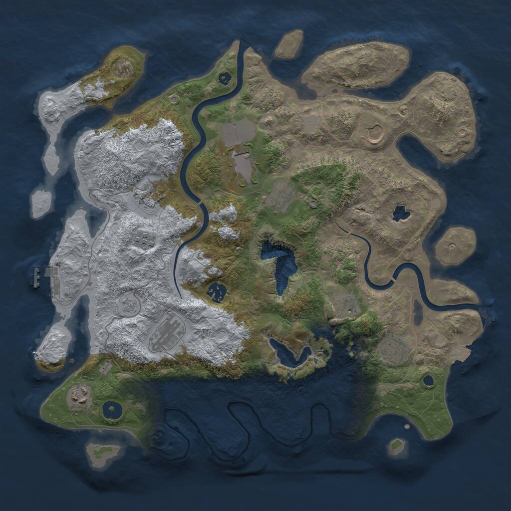Rust Map: Procedural Map, Size: 4000, Seed: 109884008, 15 Monuments
