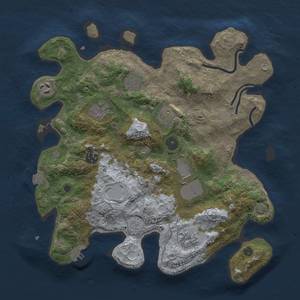 Thumbnail Rust Map: Procedural Map, Size: 3500, Seed: 388628800, 15 Monuments