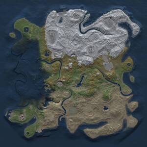 Thumbnail Rust Map: Procedural Map, Size: 4250, Seed: 83636464, 16 Monuments