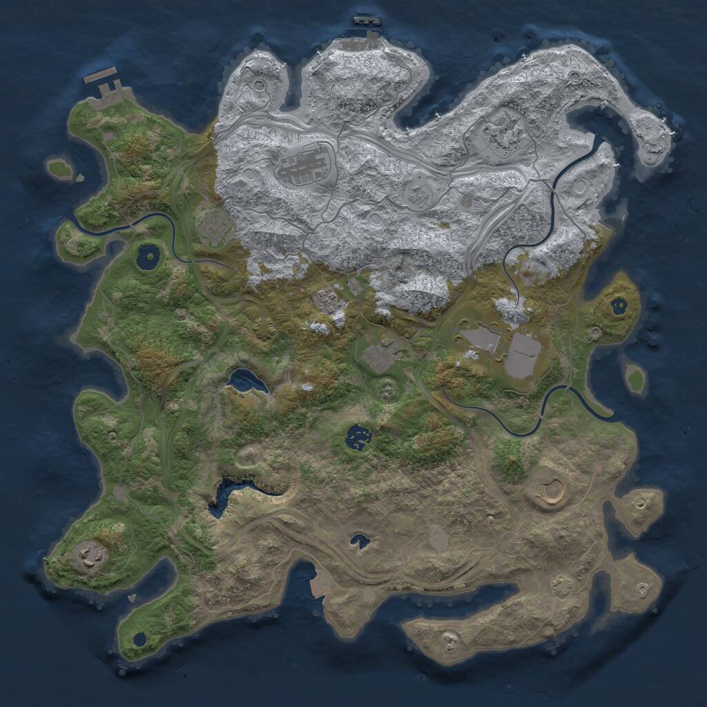 Rust Map: Procedural Map, Size: 4250, Seed: 83636464, 15 Monuments