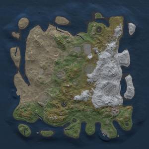 Thumbnail Rust Map: Procedural Map, Size: 3700, Seed: 1739422431, 15 Monuments