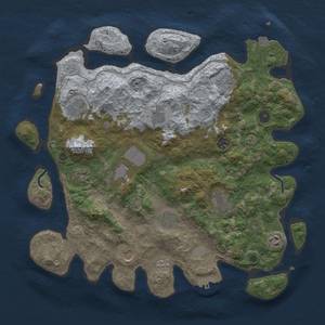 Thumbnail Rust Map: Procedural Map, Size: 4100, Seed: 916375616, 18 Monuments