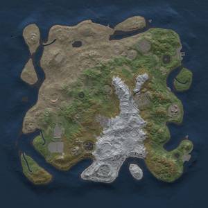 Thumbnail Rust Map: Procedural Map, Size: 3500, Seed: 1725997417, 16 Monuments