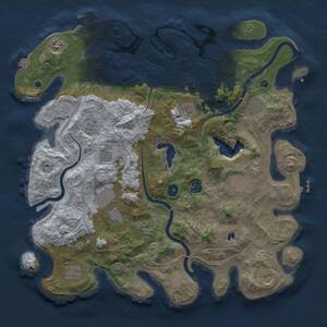Thumbnail Rust Map: Procedural Map, Size: 4250, Seed: 411780111, 17 Monuments