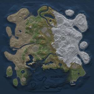 Thumbnail Rust Map: Procedural Map, Size: 4000, Seed: 1637320176, 15 Monuments