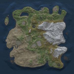 Thumbnail Rust Map: Procedural Map, Size: 3500, Seed: 863829905, 18 Monuments