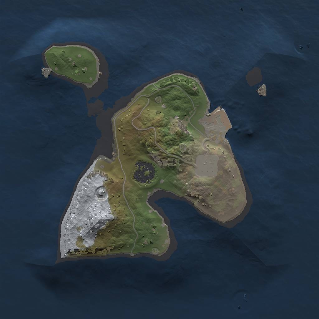 Rust Map: Procedural Map, Size: 1500, Seed: 720601618, 3 Monuments