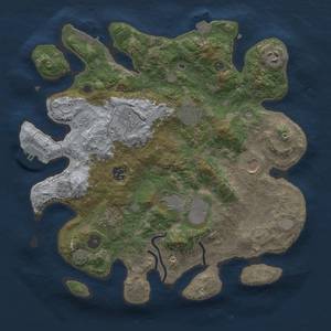 Thumbnail Rust Map: Procedural Map, Size: 3500, Seed: 1059241694, 16 Monuments