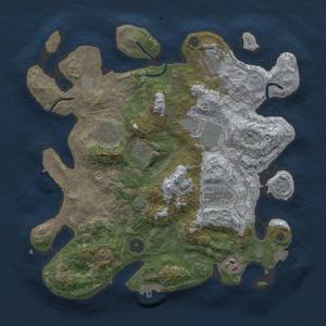 Thumbnail Rust Map: Procedural Map, Size: 3500, Seed: 1230695196, 15 Monuments