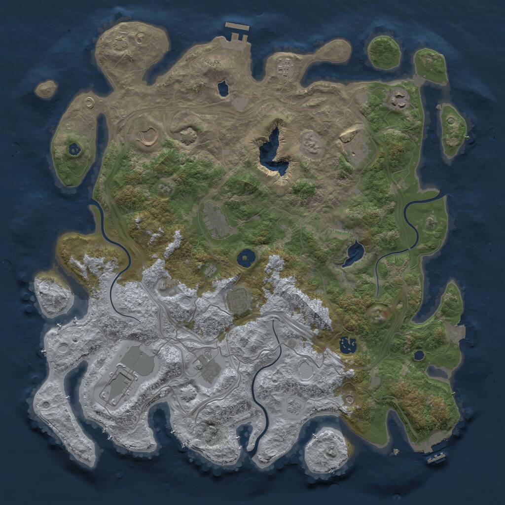 Rust Map: Procedural Map, Size: 4250, Seed: 1634746055, 15 Monuments
