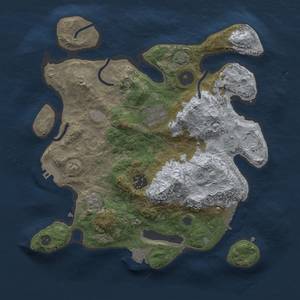 Thumbnail Rust Map: Procedural Map, Size: 3000, Seed: 1264437612, 11 Monuments