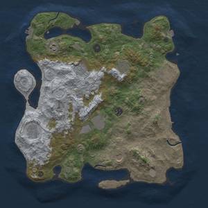 Thumbnail Rust Map: Procedural Map, Size: 3800, Seed: 346512103, 17 Monuments